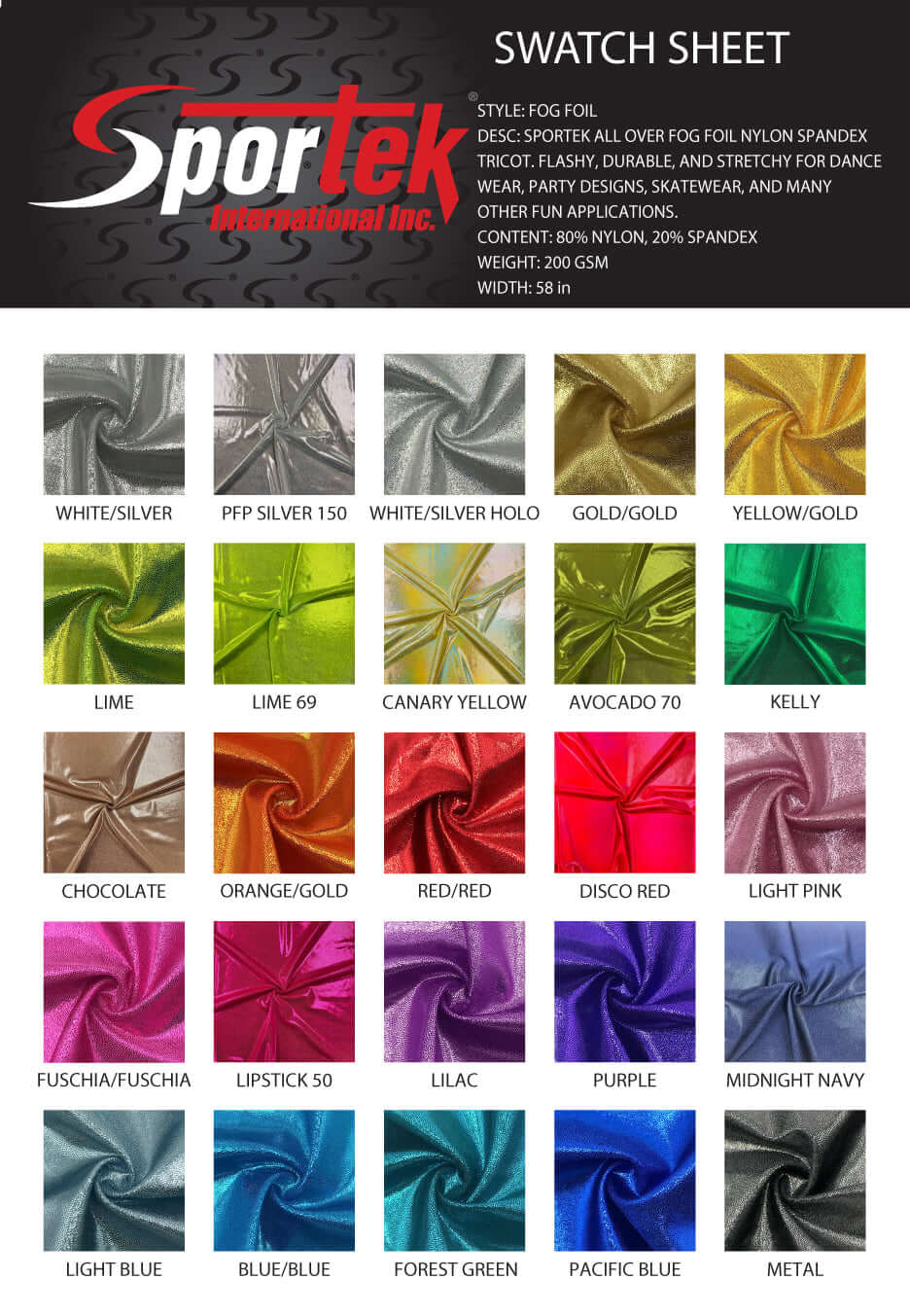 Fog Foil Nylon-Spandex | Metallic and Foil Spandex | Dance Wear | Party Design | Sakate wear - Image 21